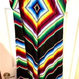 Vintage XL  Multicolor Striped Maxi Dress